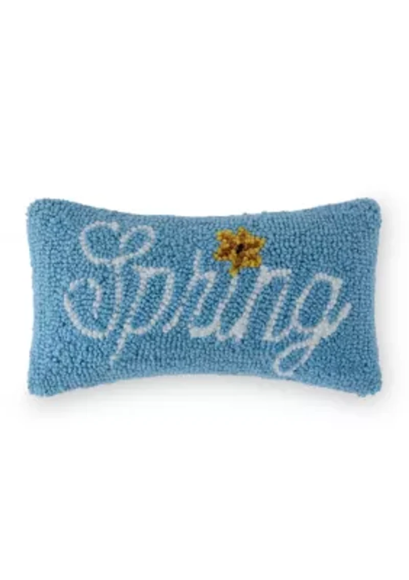 Spring Flower Hooked Pillow