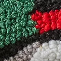 Snowman Hooked Mini Pillow