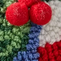 Candy Cane Mini Hooked Pillow