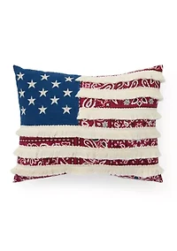 Star Striped Applique Pillow