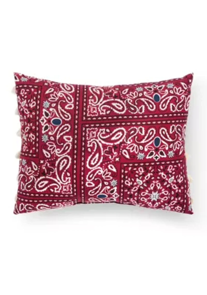 Star Striped Applique Pillow