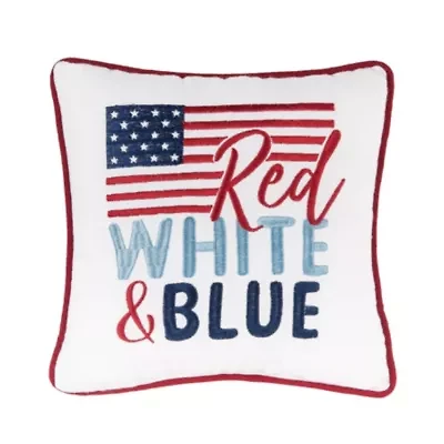 Red White and Blue Flag Pillow 10" x 10"