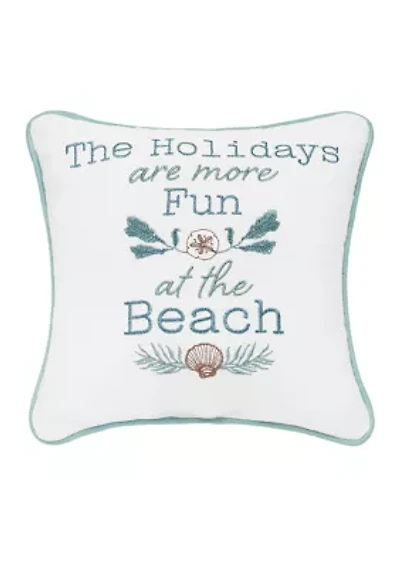 "Holidays Are More Fun" Mini Pillow