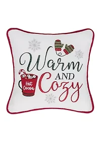 "Warm and Cozy" Cocoa Mug Mini Pillow