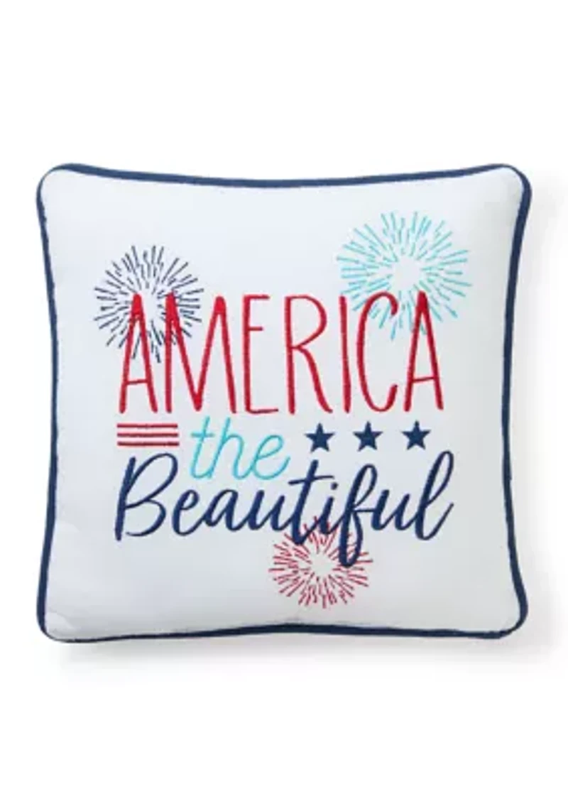 America The Beautiful Mini Pillow