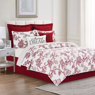 Colonial Williamsburg Arcadia Red King Quilt Set