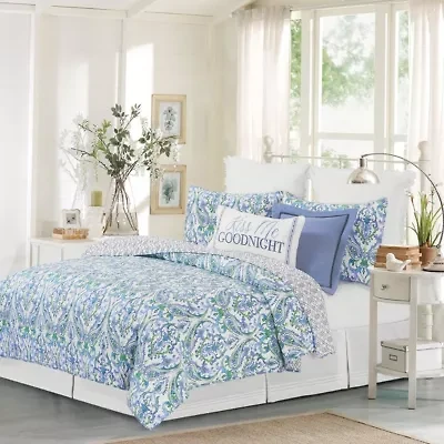 Juliet Reversible Damask Floral King Quilt Set