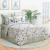 Crescent Bay Reversible Coastal Twin Quilt Set