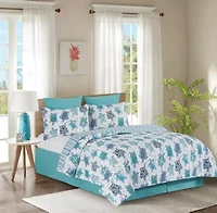 Turtle Bay Reversible Coastal King Quilt Set
