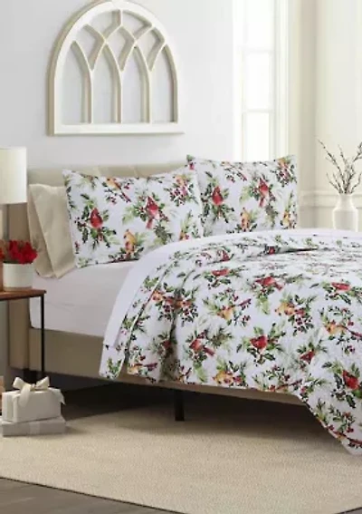 Cardinal Quilt Set