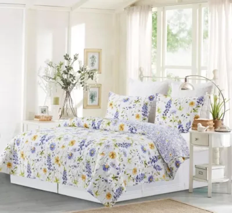Lovely Blues 3-Piece King Quilt Set