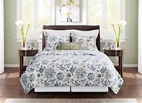 Braganza Teal Full/Queen 3-Piece Quilt Set