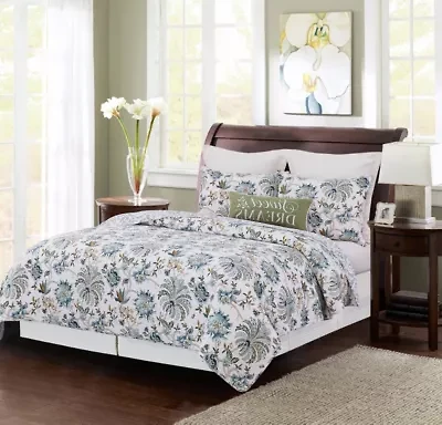 Braganza Teal King 3-Piece Quilt Set