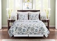 Braganza Teal King 3-Piece Quilt Set