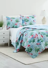 Flamingo Palms Bedding Set