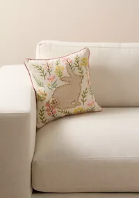Garden Bunny Decorative Throw Pillow