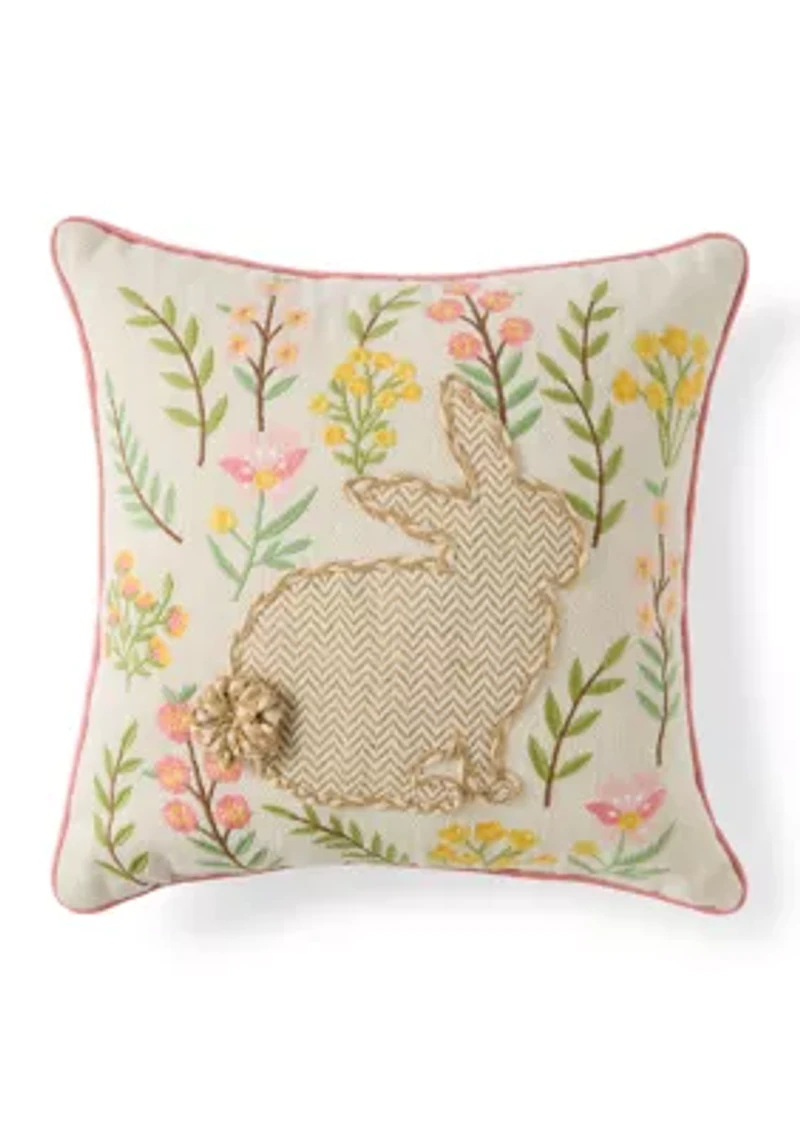 Garden Bunny Decorative Throw Pillow