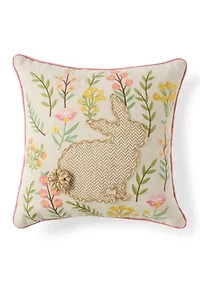 Garden Bunny Decorative Throw Pillow