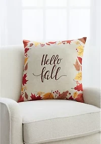 Hello Fall Throw Pillow 