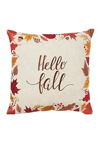Hello Fall Throw Pillow 