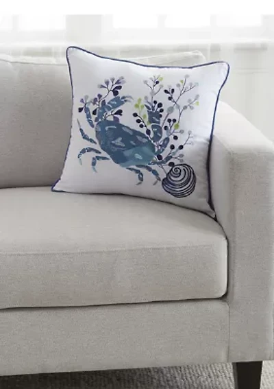 Crab Crescent Bay Pillow