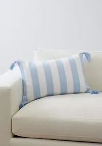 Cabana Striped Tassel Pillow