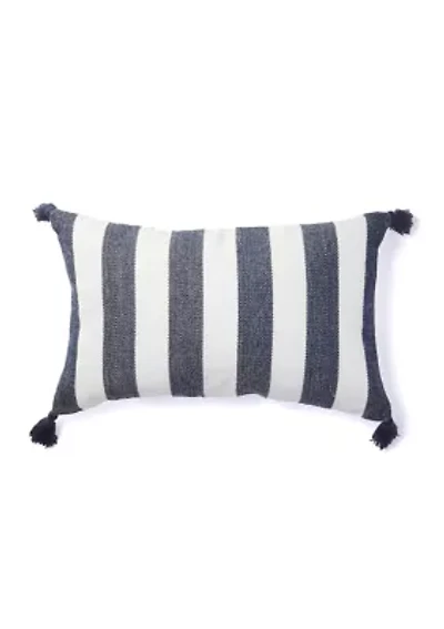 Cabana Striped Tassel Pillow