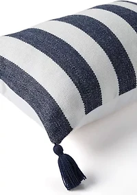 Cabana Striped Tassel Pillow