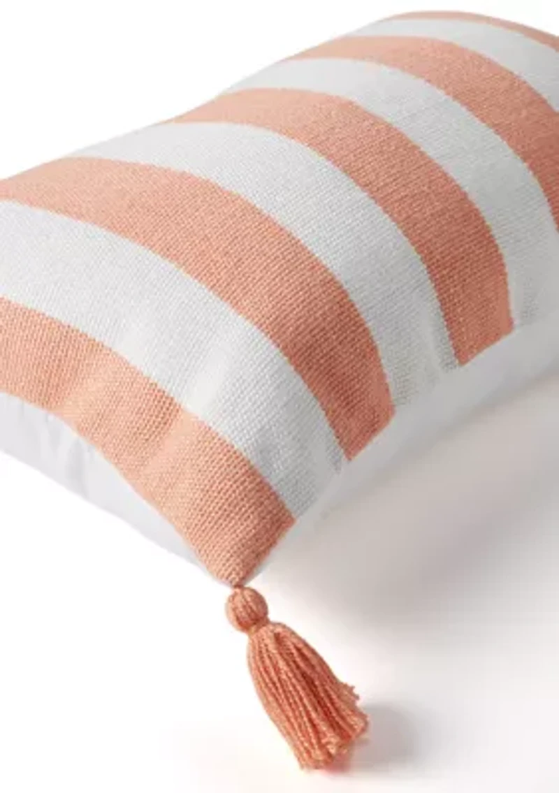 Cabana Striped Tassel Pillow