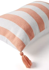Cabana Striped Tassel Pillow