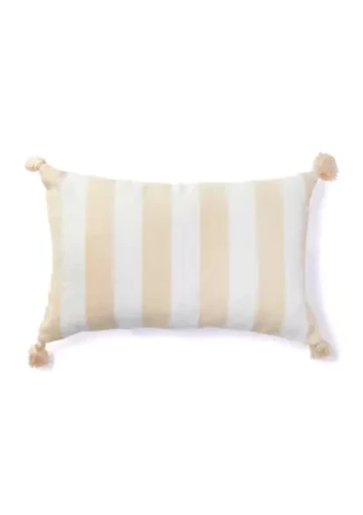 Cabana Striped Tassel Pillow