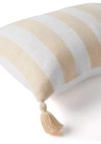Cabana Striped Tassel Pillow