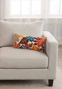 Leaves Chain Stitch Pillow