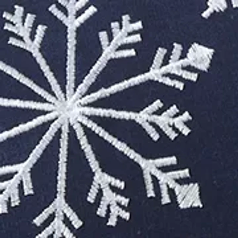 Let it Snow Navy Pillow