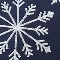 Let it Snow Navy Pillow