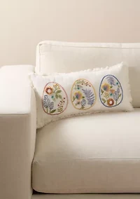 Rosebud Easter Egg Decorative Throw Pillow