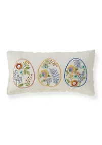 Rosebud Easter Egg Decorative Throw Pillow