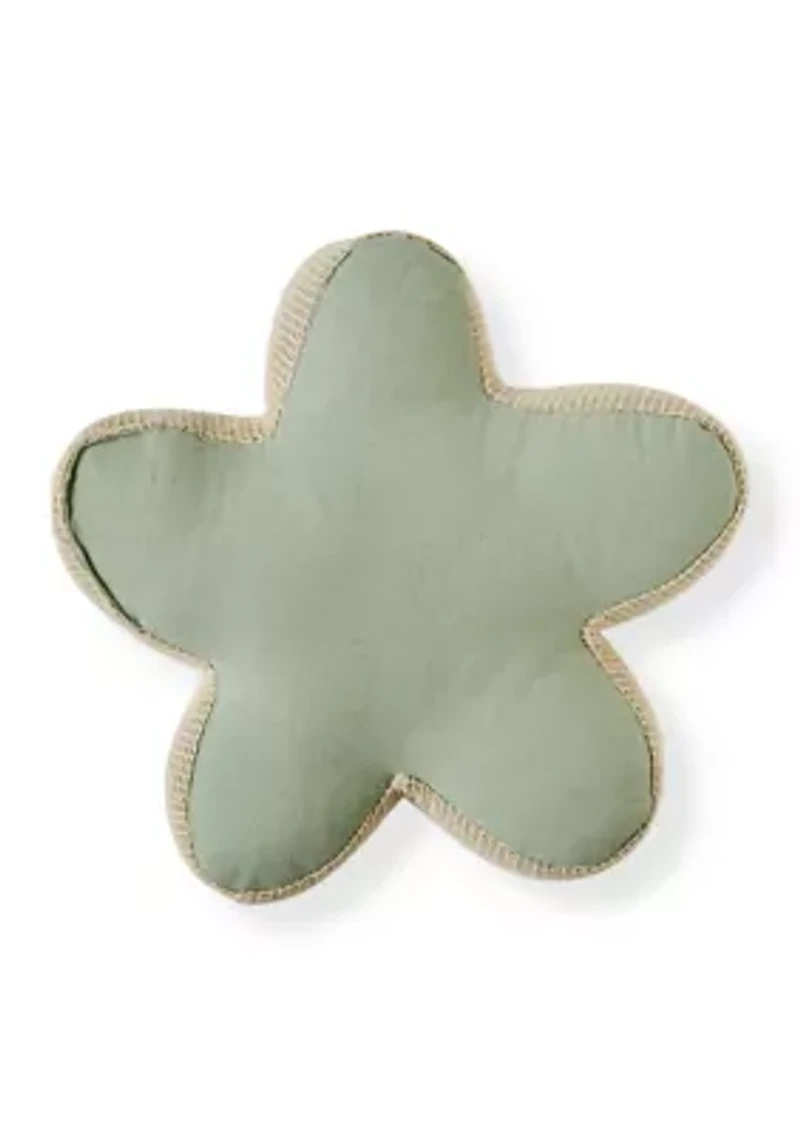 Embroidered Starfish Pillow
