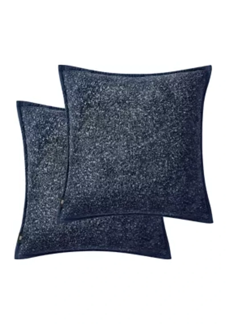 Set of 2 Moab Cationic Reverse Plush Throw Pillows