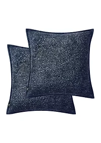 Set of 2 Moab Cationic Reverse Plush Throw Pillows