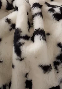Round Rock Faux Fur Print Throw