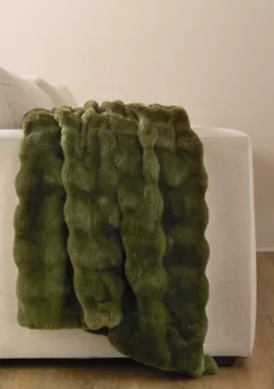 Midland Faux Fur Solid Throw Blanket