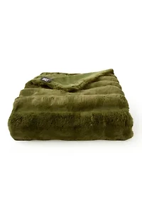 Midland Faux Fur Solid Throw Blanket