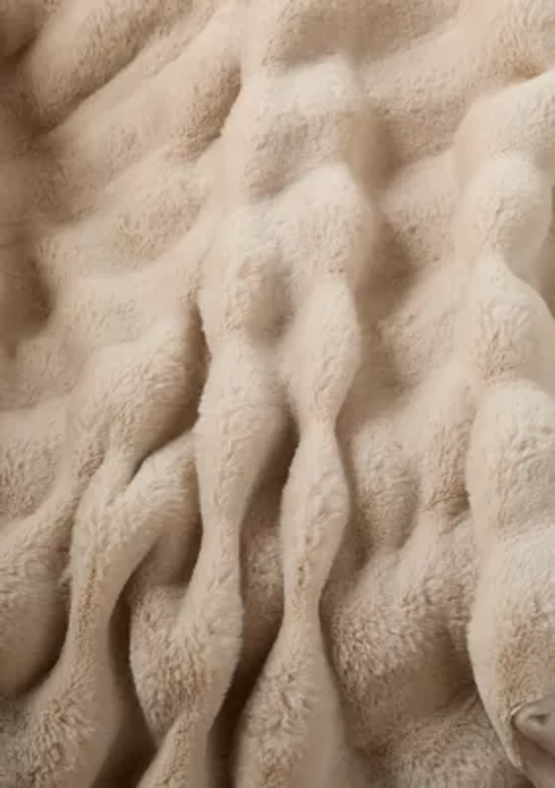 Midland Faux Fur Solid Throw