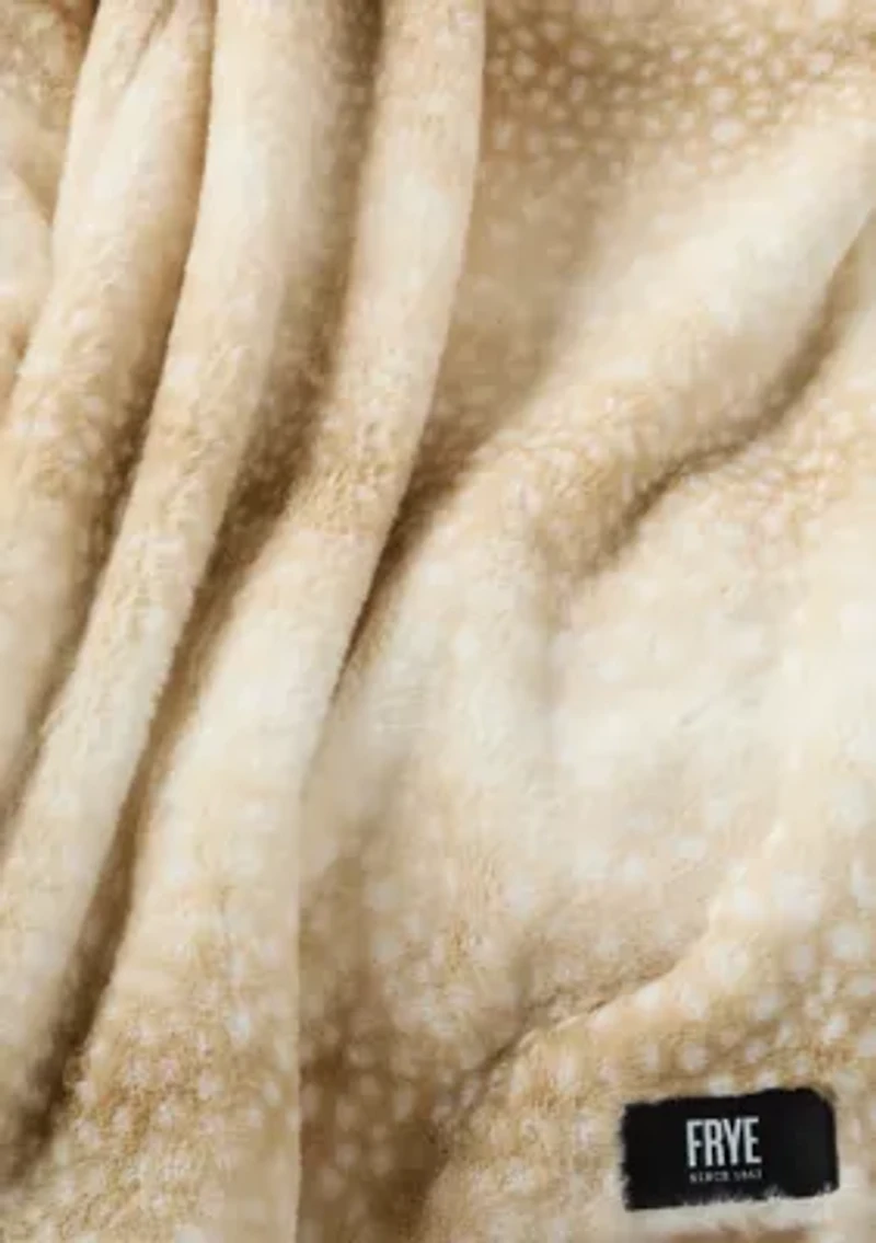 Melville Faux Fur Print Throw