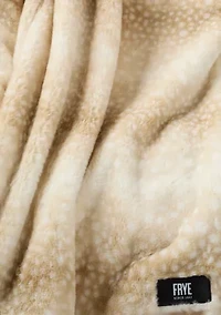 Melville Faux Fur Print Throw