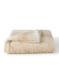 Melville Faux Fur Print Throw