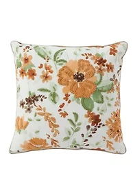 Fall Floral Throw Pillow
