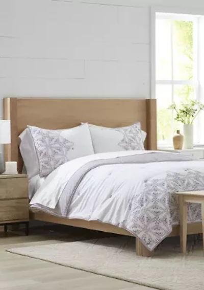 Tile Border Print 3-Piece Quilt Set