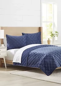Rhetta Velvet 3-Piece Quilt Set